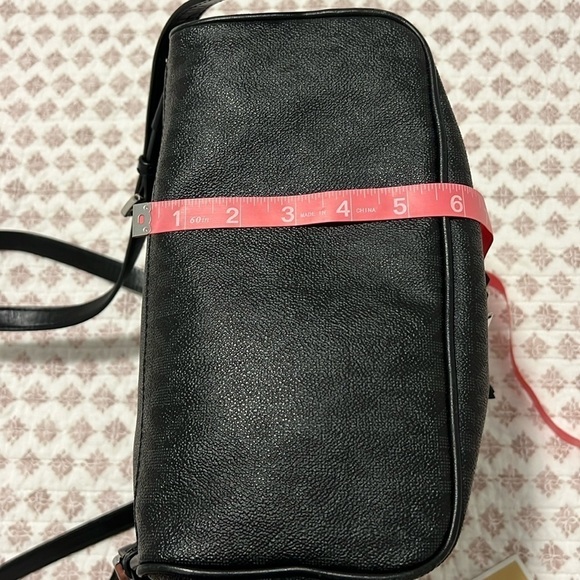 Michael Kors Rhea Medium Signature Backpack Handbag Black with Silver Hardware - Picture 15 of 17